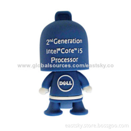 Robot-shaped USB, made of soft PVC material, OEM orders welcomedNew